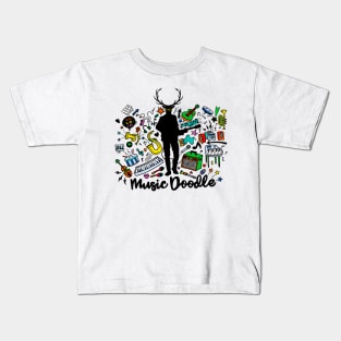 doodle music Kids T-Shirt